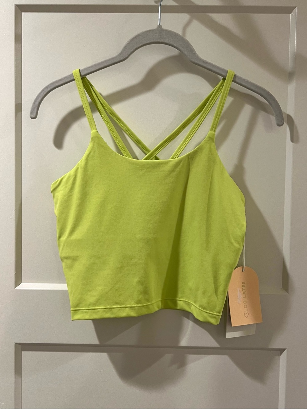 Blogilates Lime Green Strappy Cropped Tank